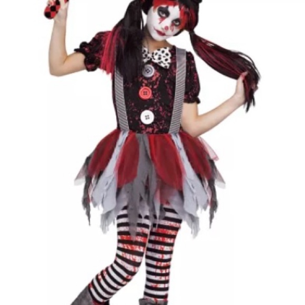 Child’s size large (12-14) killer clown costume from spirit.